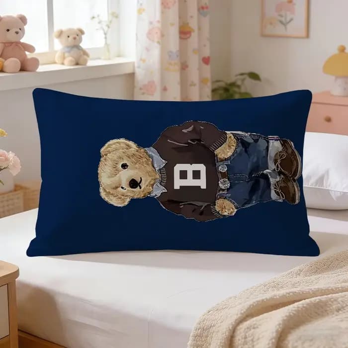Housse de coussin rectangulaire, mode, luxe, décorative, longues taies d'oreiller, ours, canapé, ban