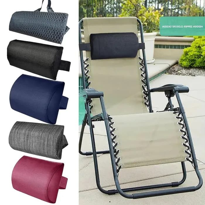 Chaise longue réglable avec coussin pour la lecture et la sieste