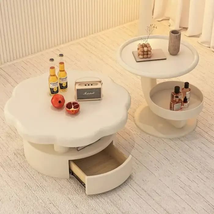 Table basse d'angle irrégulière nordique esthétique Unique Glam Tables livres authentiques Mesas De Centro Para Sala meubles De maison