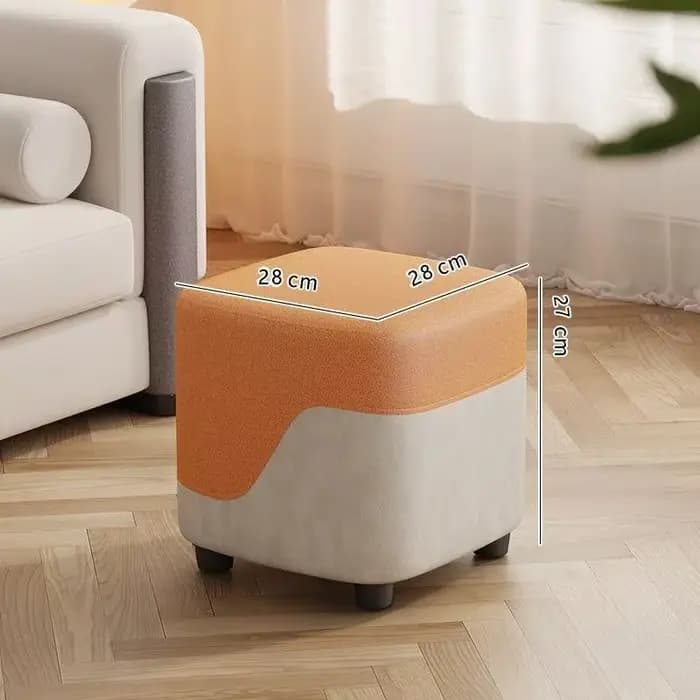 Petits tabourets carrés rembourrés confortables et doux