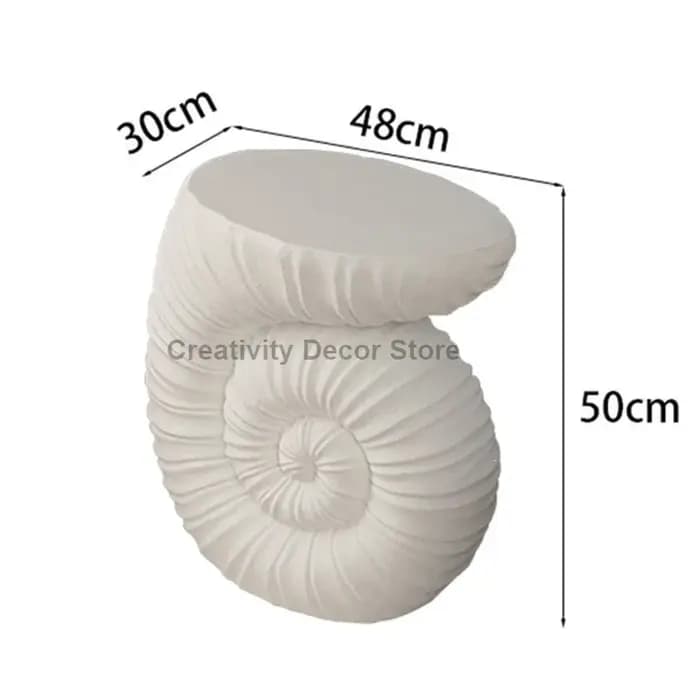 Table basse créative en forme de coquillage de style nordique, table d'appoint de luxe, tables de ch