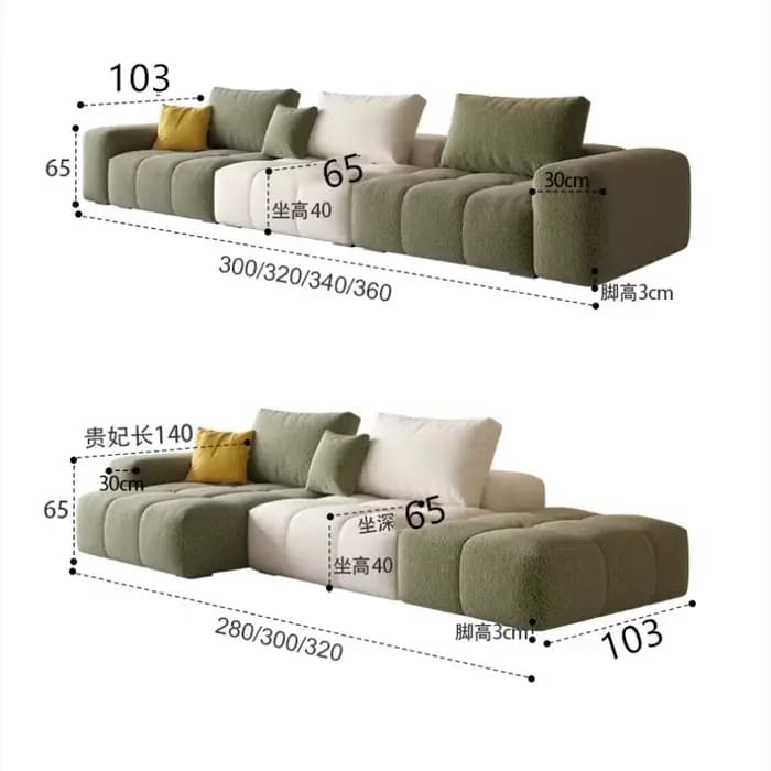 Salon classique canapé rangement adultes dormeur concepteur relaxant