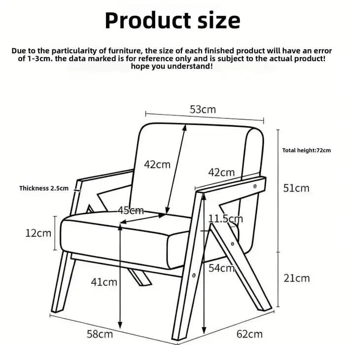 Fauteuil en tissu de style américain avec coussin en éponge haute densité