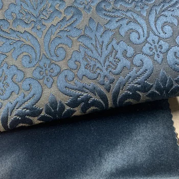 Classique petit damassé violet bleu tissé rembourrage canapé fauteuil meubles intérieur tissu concepteur tissus 140 cm 1 mètre paquet