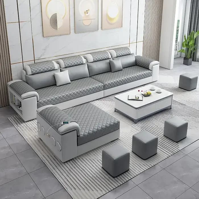 Salon rangement canapé adultes multifonctionnel appartement bras