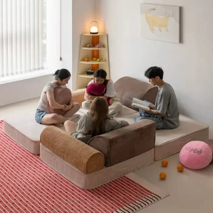 Canapé-lit modulaire sectionnel compressible convertible multifonctionnel pour salon et chambre