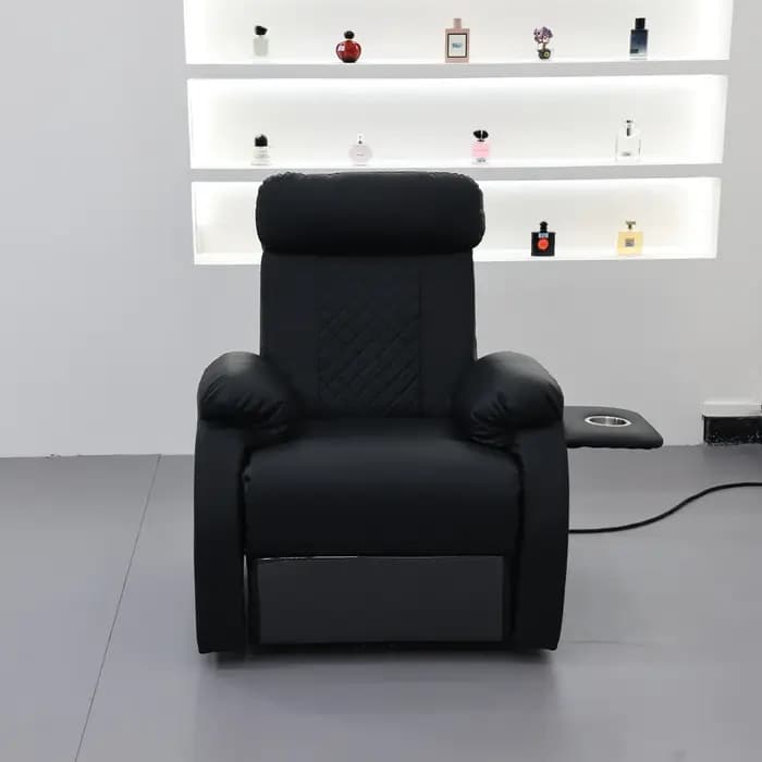 Fauteuil inclinable électrique, canapé de massage, sièges de cinéma maison réglables, canapé ergonomique, fauteuil de relaxation confortable avec repose-pieds noir