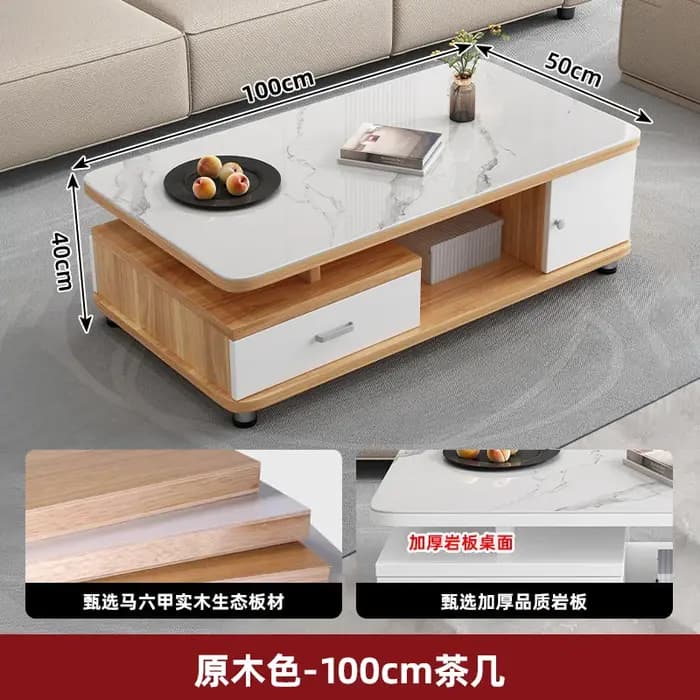 Tables basses d'appoint modernes japonaises simples en bois naturel Tables basses en bois livres uni