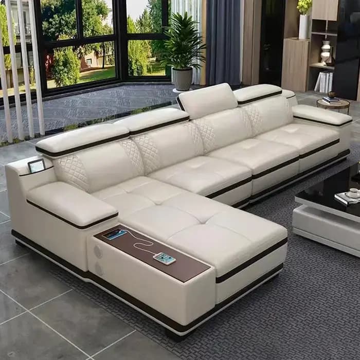 Un canapé sectionnel moderne ensemble de meubles en forme de L grand salon salon de luxe maison cana