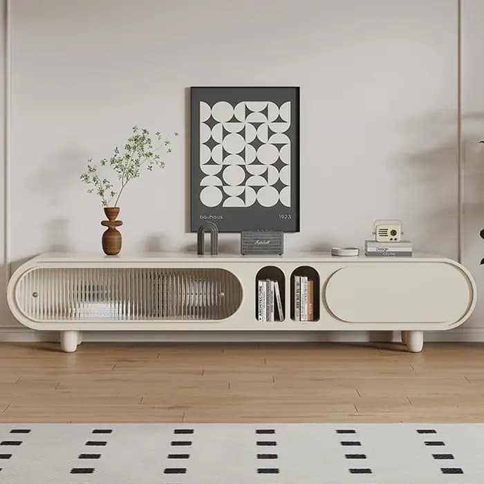 Meuble TV de Rangement Esthétique Glamour