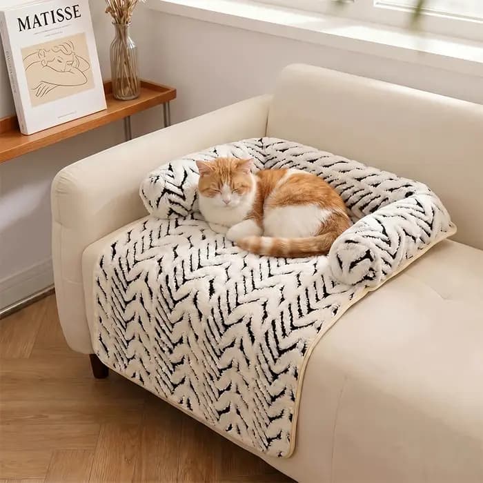 Tapis de canapé pour animaux de compagnie avec rebords latéraux