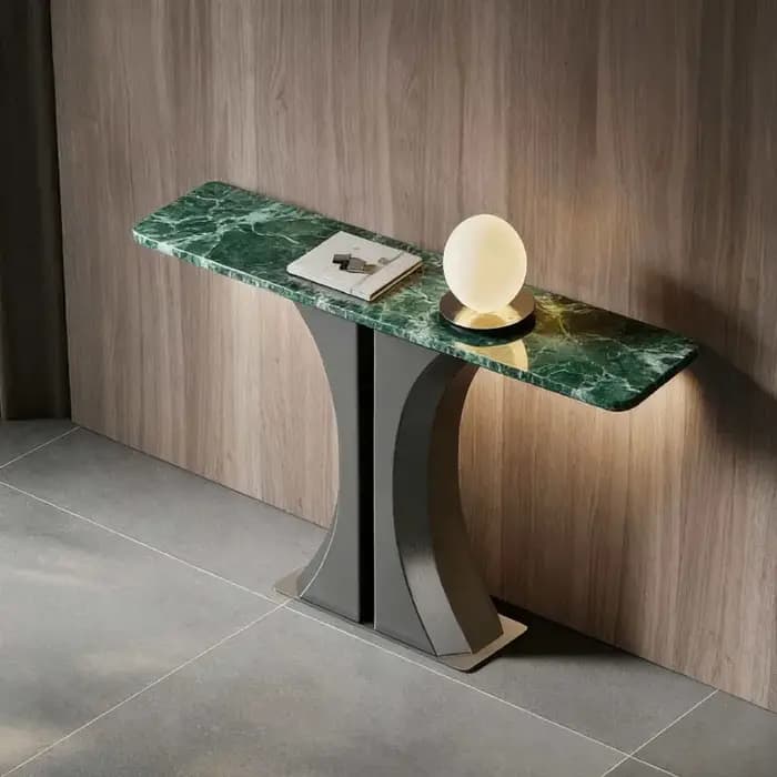 Table console d'entrée contemporaine et compacte, style industriel, avec rangement, pour appartement, mobilier de maison moderne