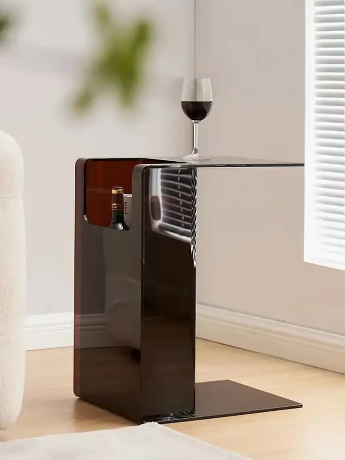 Table basse transparente en acrylique de style nordique