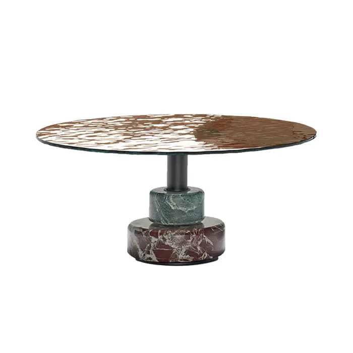Table basse ronde moderne en marbre de luxe