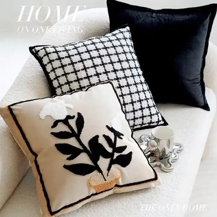 Juste de coussin rétro pour canapé