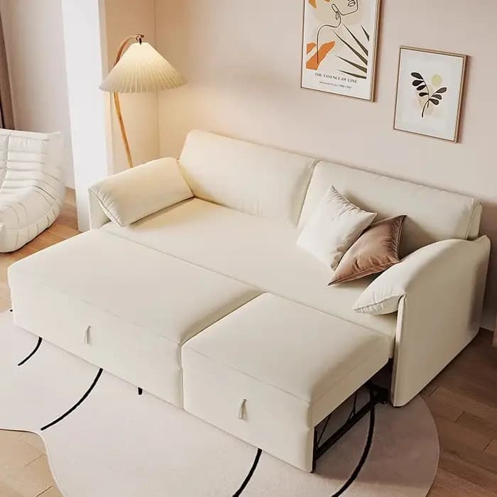 Canapé Convertible en tissu moderne avec oreilles d'éléphant, meubles de salon, canapés-lits pliants
