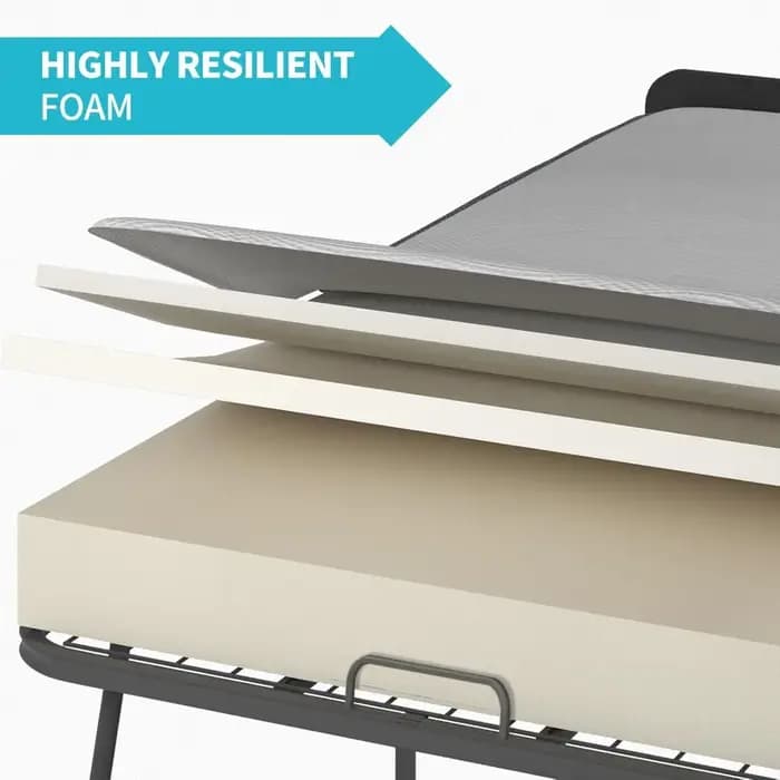 Lit pliant avec matelas, lit pliant 75 x 31 pour adultes, matelas en mousse de 5 pouces d'épaisseur,