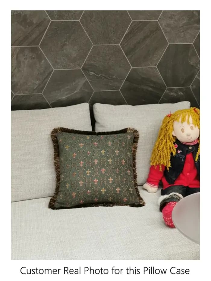 Juste de coussin en chenille douce tissée pour canapé