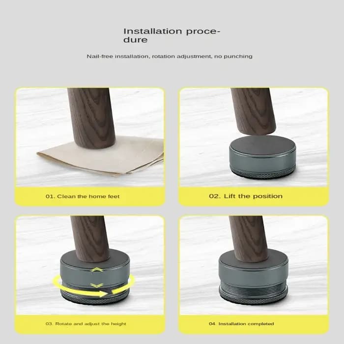 Rehausseurs de pieds de table en métal