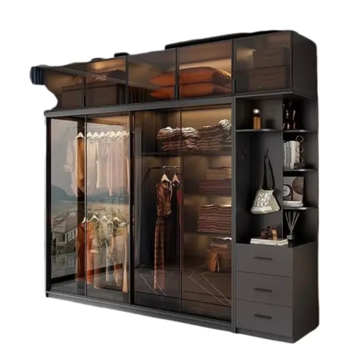 Organisateur étagères armoire robuste chambre moderne luxe