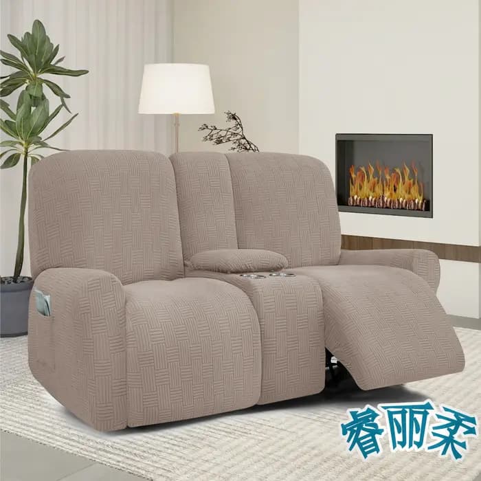Love Seat – fauteuil inclinable avec housse de console centrale, 8 pièces, extensible Jacquared, 2 p