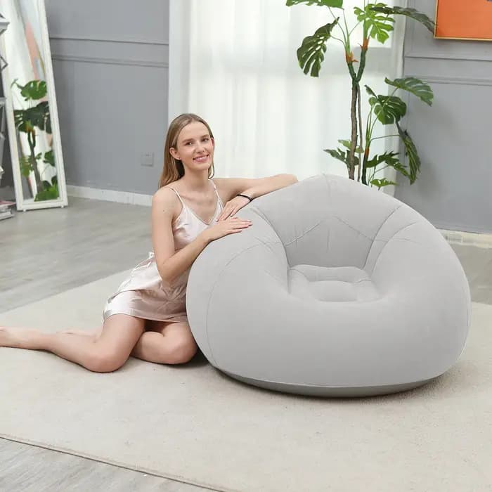 Canapé gonflable Portable doux, chambre à coucher intérieure, chaise de salon, Camping en plein air,