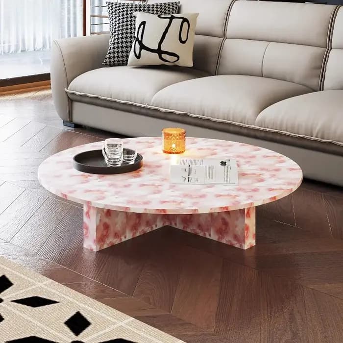 Organisateur Table basse au sol italien Glam clair affichage