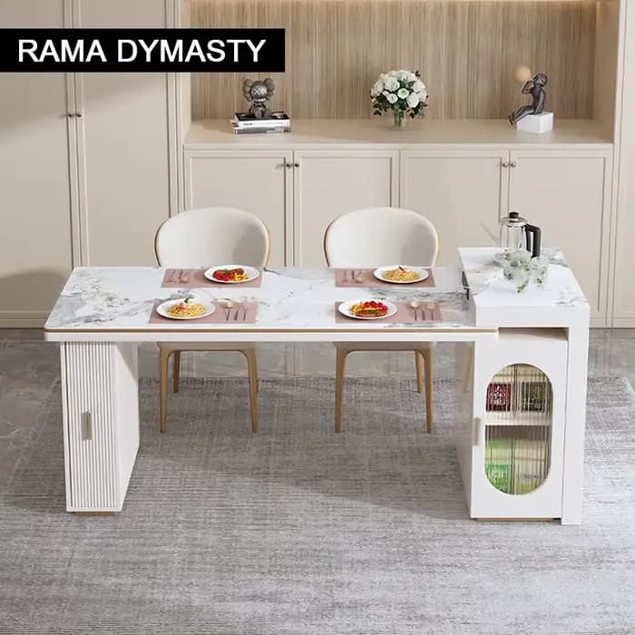 Table à manger de luxe avec armoire de rangement