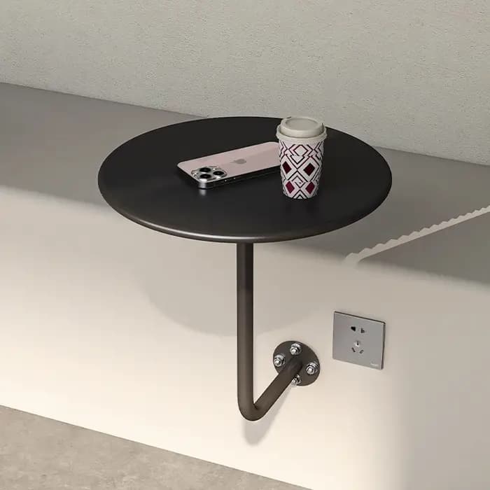 Table ronde murale de Style industriel pour café, Table d'appoint suspendue, peu encombrante, Design