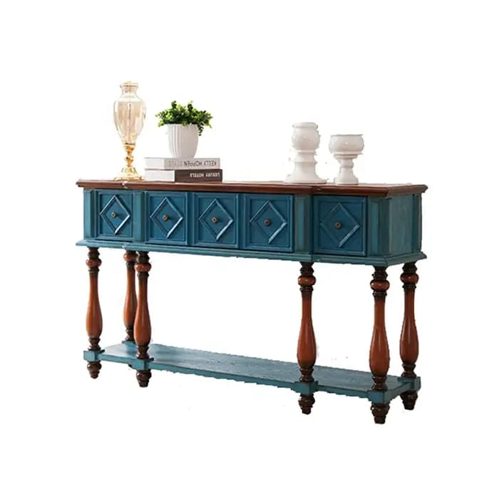 Tables de console de luxe Vintage milieu du siècle américain rétro Premium Tables de console beauté poignée en métal meubles de Bureau salon