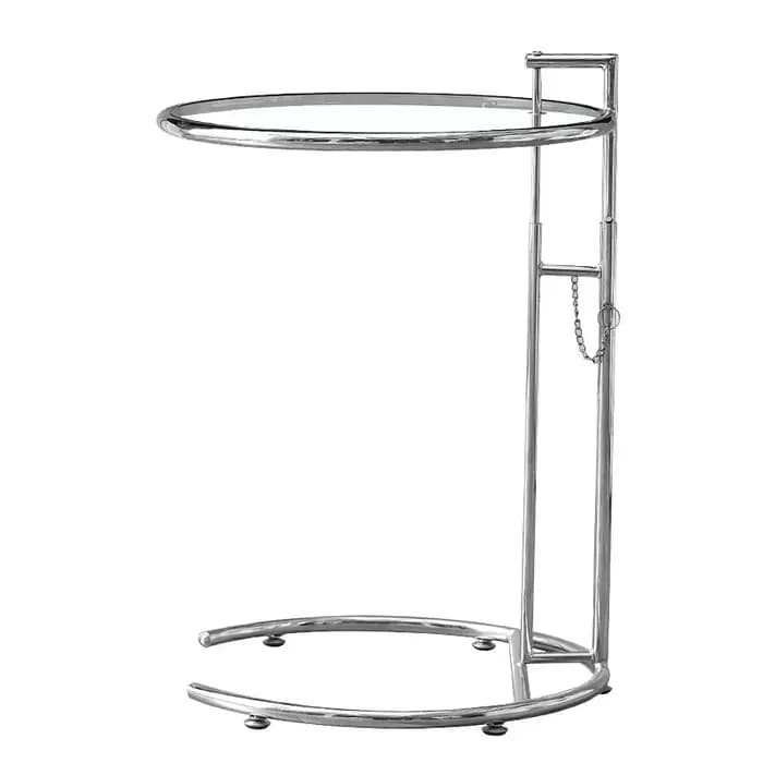 Table basse en verre transparent, design créatif, table de canapé simple, tables nordiques en forme de C, tables rondes géométriques