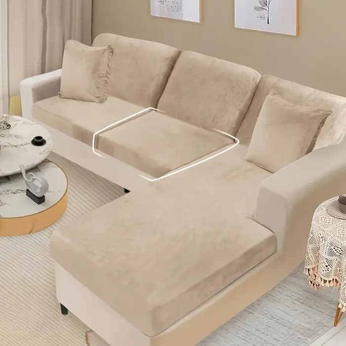 Housse de coussin de canapé en velours