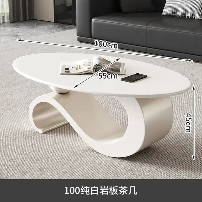 Table basse en dalle de roche de luxe européenne, table basse moderne pour salon, appartement, combi