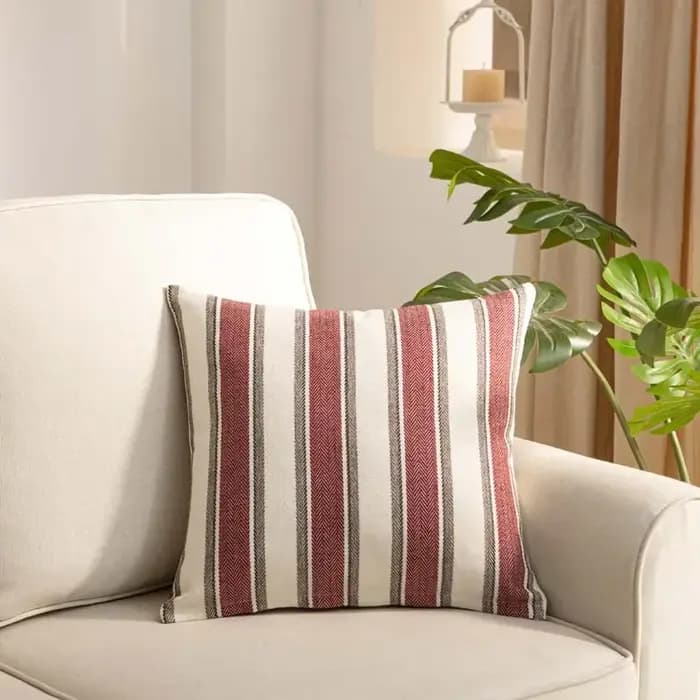 Juste de coussin de taille de canapé en lin solide
