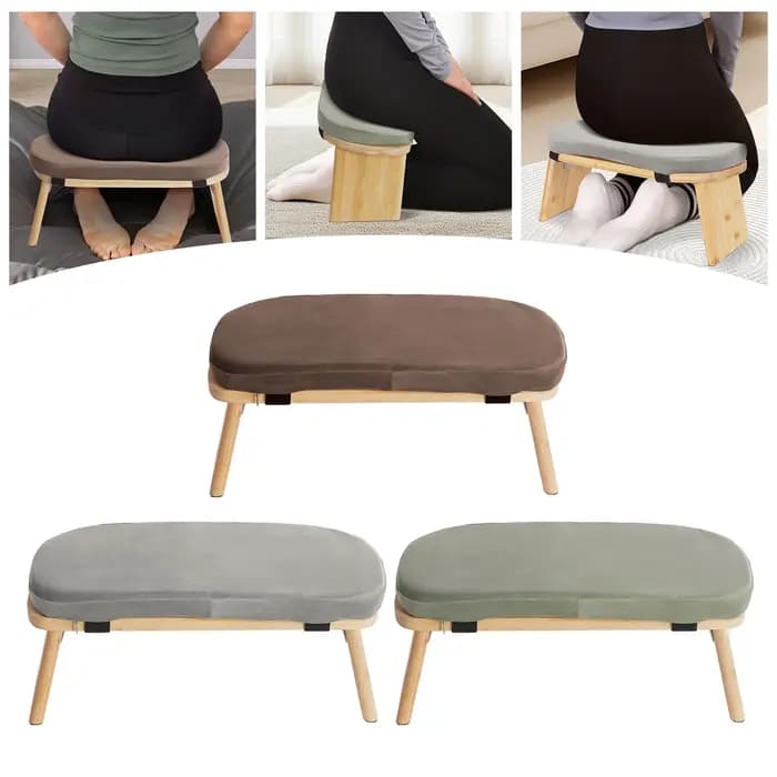 Bymaocar Banc de méditation, tabouret de méditation pliable et ergonomique, banc de méditation pliab
