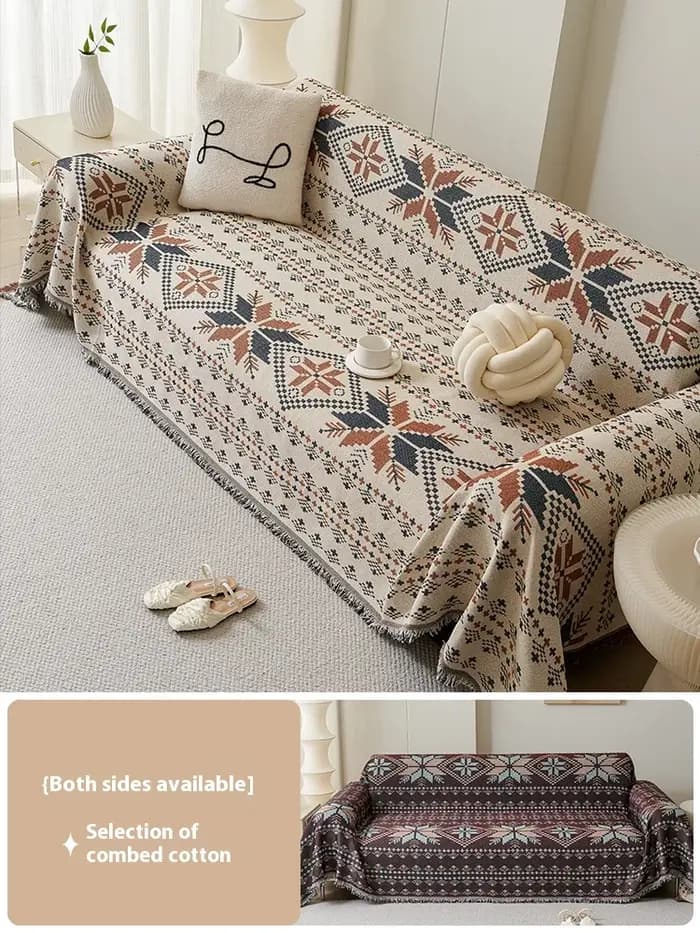 Housse de canapé en feuille d'érable de pays français