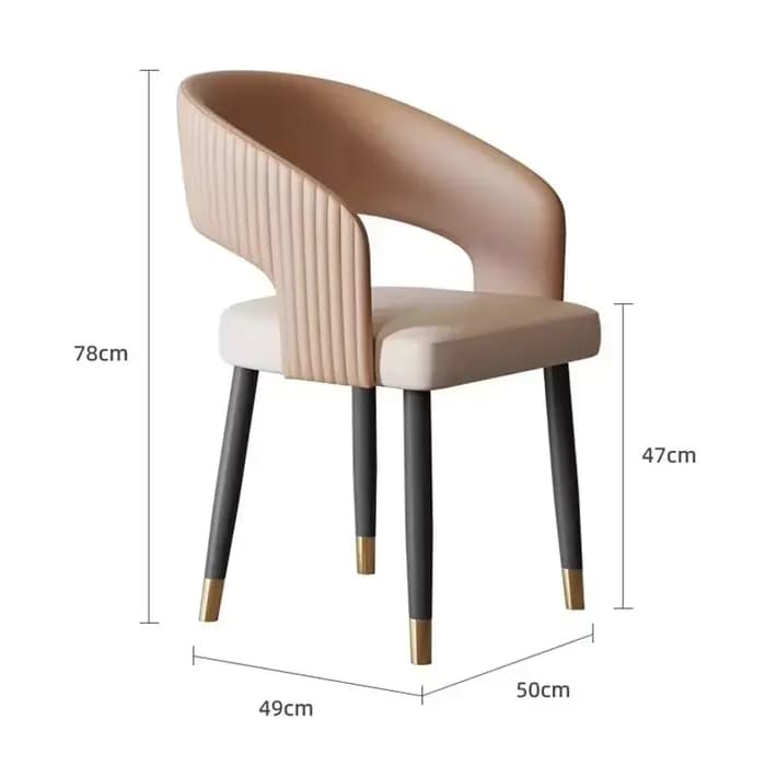 Chaises de salle à manger italiennes nordiques avec accoudoir