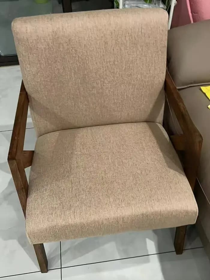 Fauteuil en tissu de style américain avec coussin en éponge haute densité