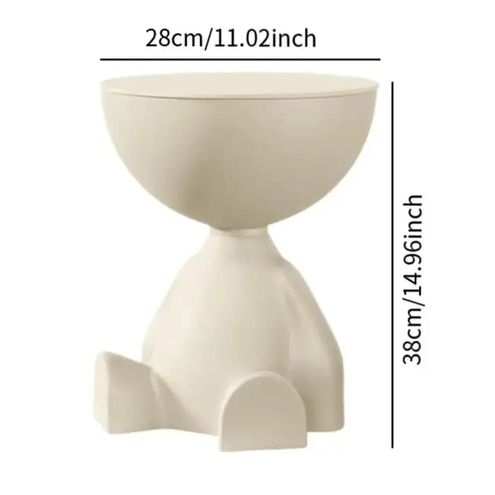 Table d'appoint crème, Table basse plate créative