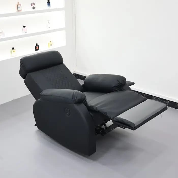 Fauteuil inclinable électrique, canapé de massage, sièges de cinéma maison réglables, canapé ergonomique, fauteuil de relaxation confortable avec repose-pieds noir