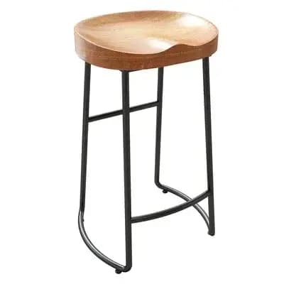 Tabouret de Bar Nordique en Bois Massif