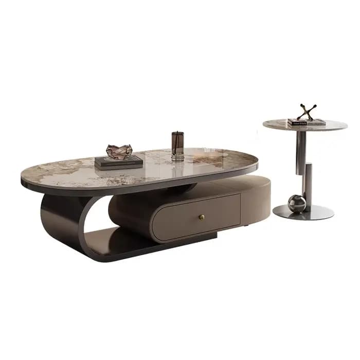Table basse esthétique De luxe Design affichage Unique Tables basses créatives rangement délicat Mesa De Centro meubles De salon