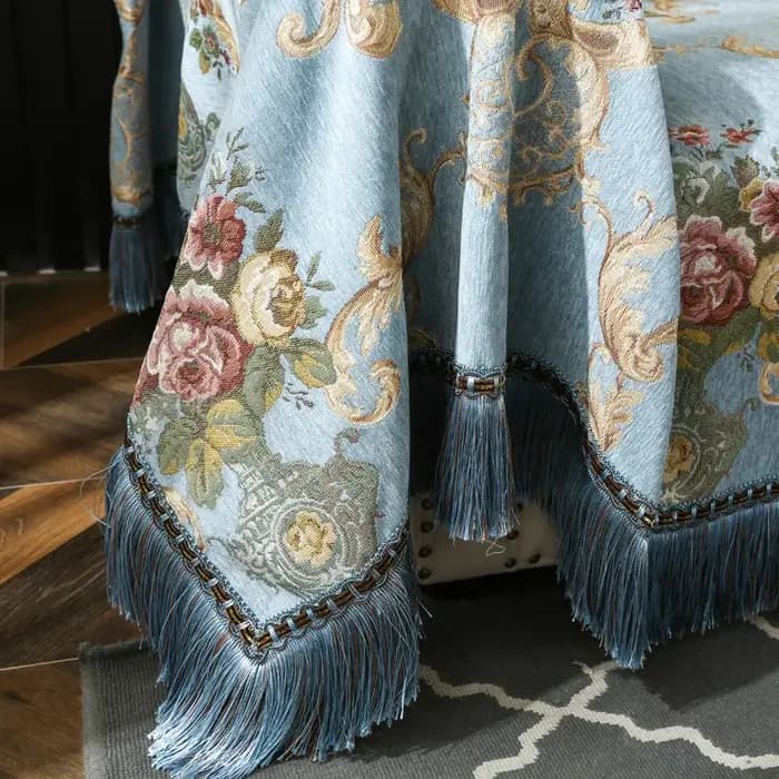 Couverture de canapé en cuir à franges