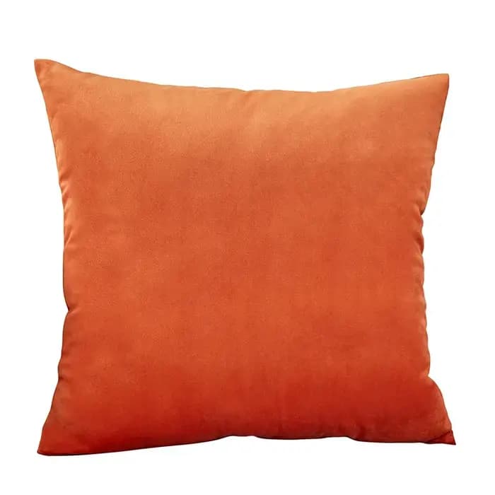Juste de coussin en velours orange pour canapé, taie d'oreiller douce, décoration nordique pour la m