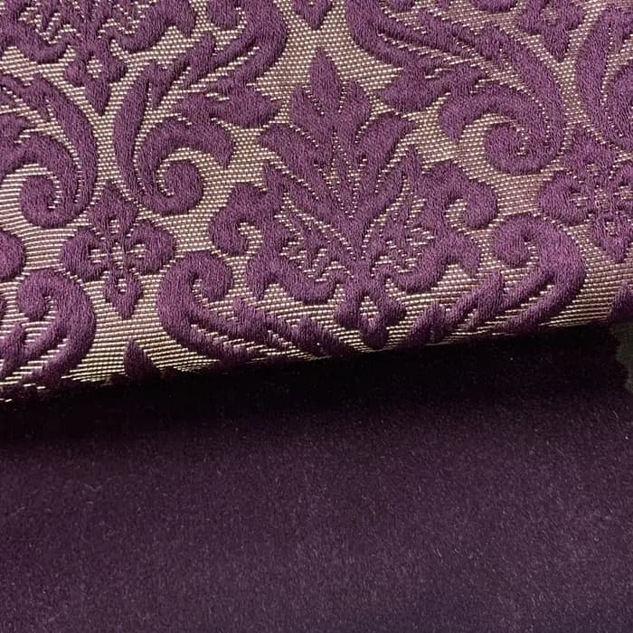 Classique petit damassé violet bleu tissé rembourrage canapé fauteuil meubles intérieur tissu concepteur tissus 140 cm 1 mètre paquet