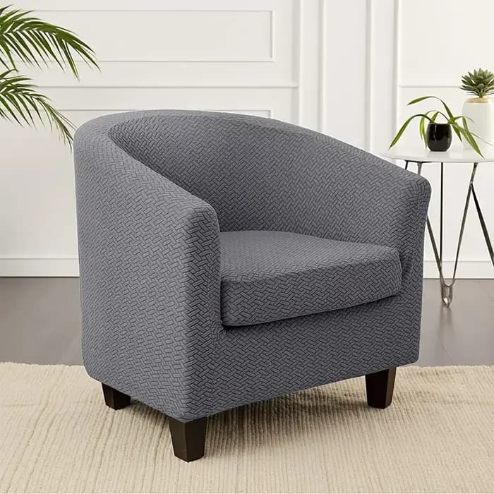 2 pièces/ensemble housse de chaise de Club extensible couleur unie