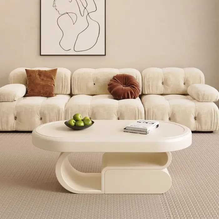 Table basse de rangement à couverture rigide