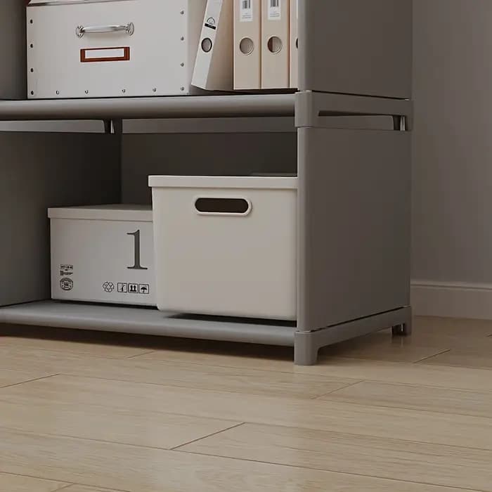 Étagère de rangement simple à 6 niveaux et double rangée