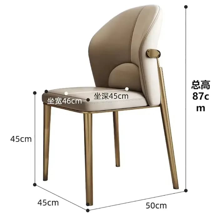 Ensemble de 2 chaises de salle à manger simples et uniques
