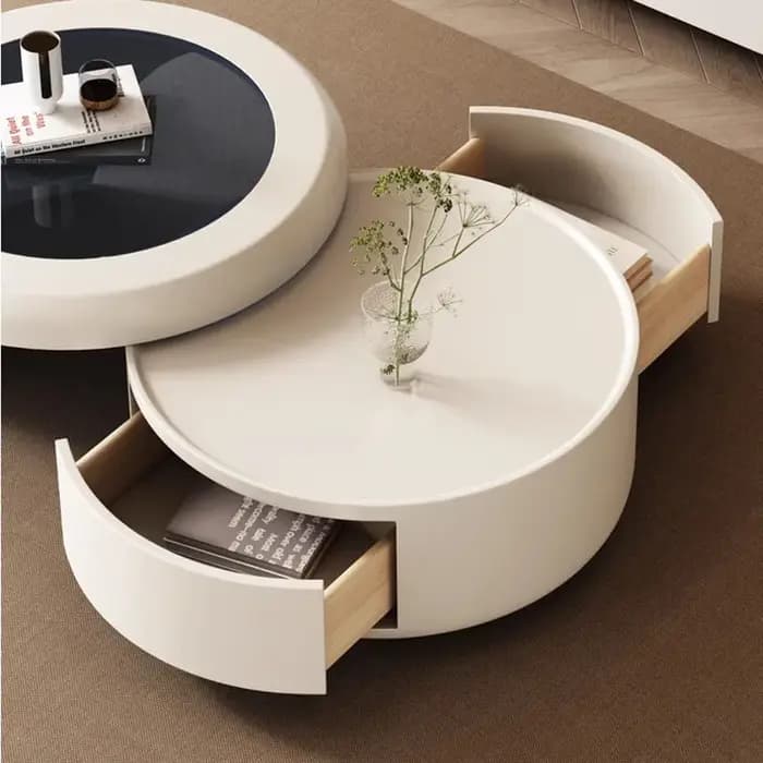 Tables Basses Rondes Blanches